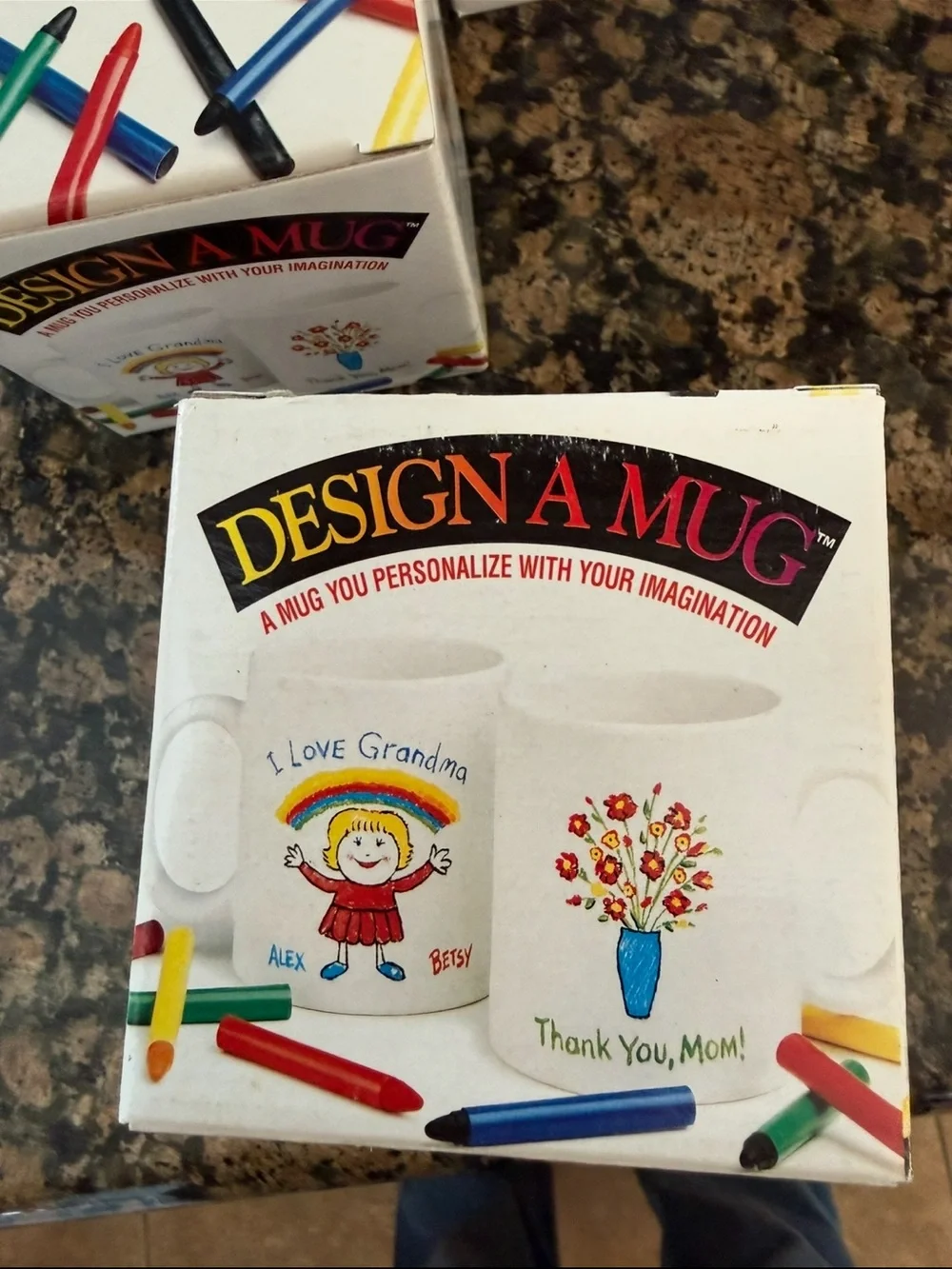 Vintage Design A Mug. A set of four boxes. Total 4 cups